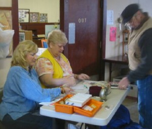 rummage-sale-sue__and__patti-cashiering